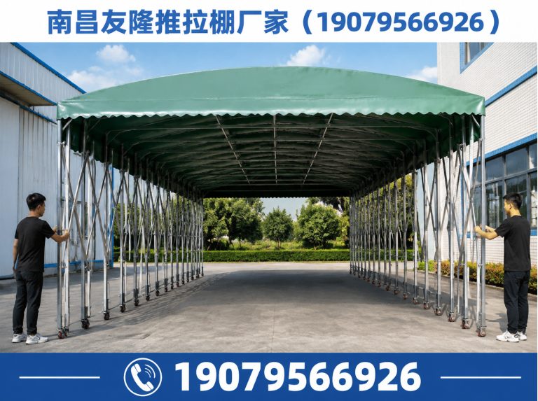 青山湖区伸缩推拉棚展示图